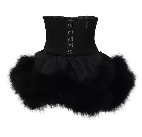 High Waist Fur Trim Tutu Skirt – Nodress