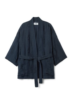 Octave Jaquard Kimono - Dark Blue - Jackets - Weekday SE