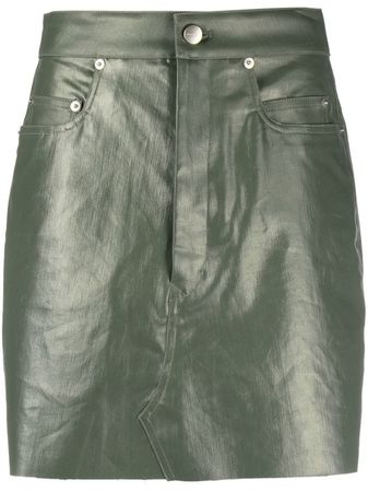 Rick Owens Lido Mini patent-finish Skirt
