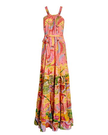 Farm Rio Mixed Pink Prints Maxi Dress | INTERMIX®