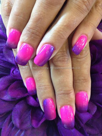 pink and purple ombre nails
