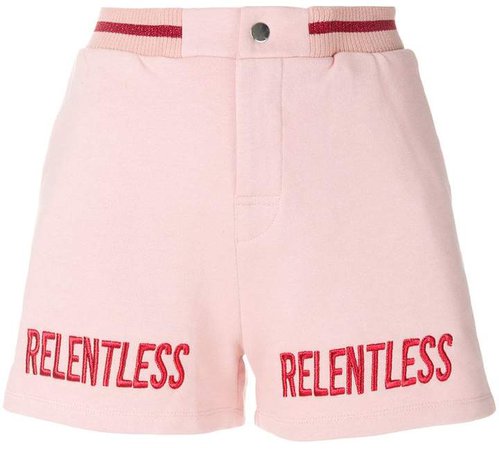 relentless embroidery shorts