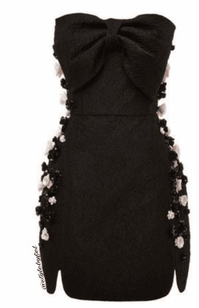 black flower dress