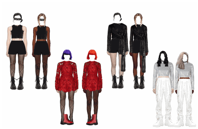 Red Velvet Monster Backup Dancer Outfits (if used pls tag @hexy-heavenscent)