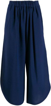 colour block cropped trousers