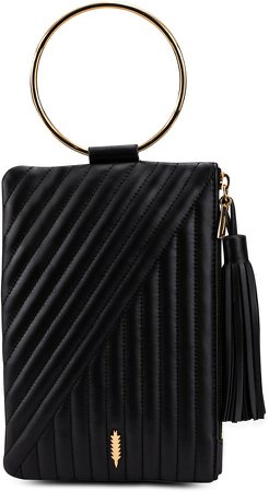 Nolita Quilted Leather Ring Handle Clutch