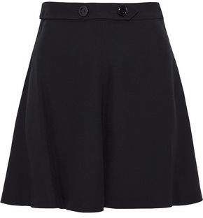 Fluted Crepe Mini Skirt