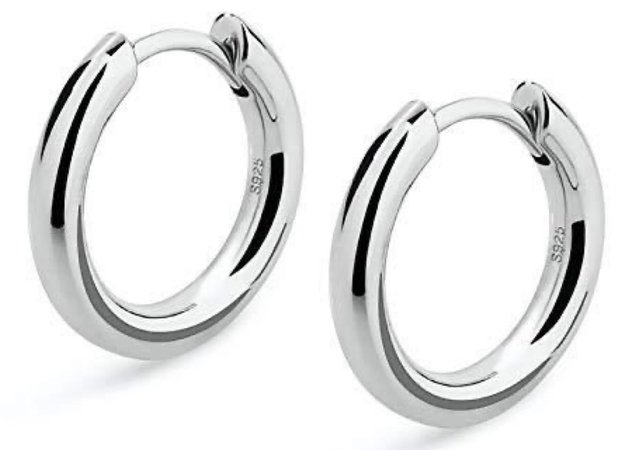 silver hoop earrings men accessories women accessories