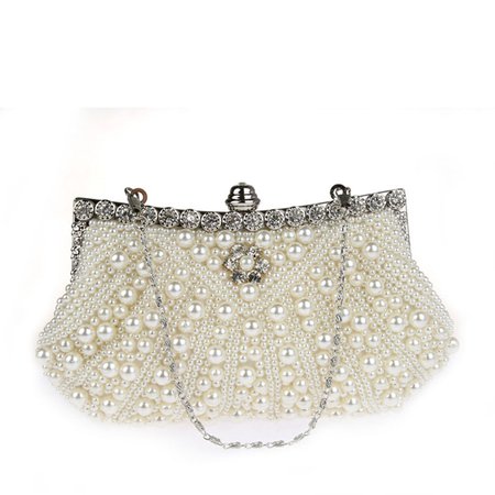 Elegant Satin/Pearl Clutches/Wristlets/Bridal Purse/Evening Bags (012141814) - JJ's House