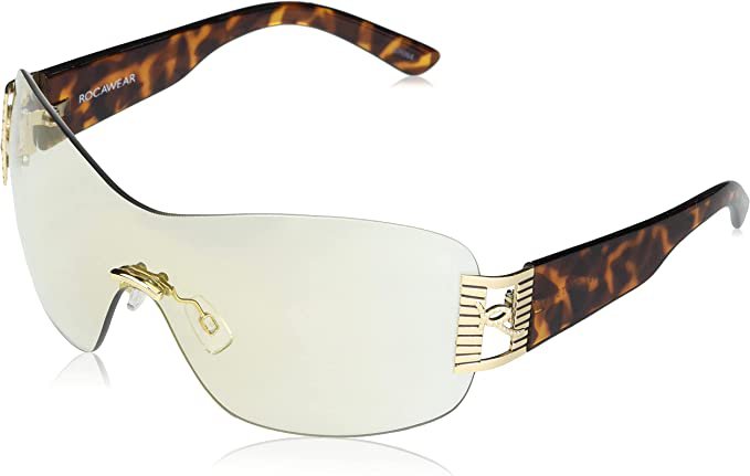 Amazon.com: Rocawear womens R387 Frameless UV Protective Vented Shield Sunglasses Gifts for Women with Flair 130 mm, White, mm US : Clothing, Shoes & Jewelry