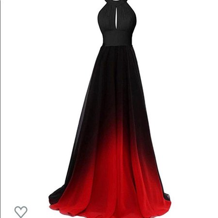 red black ombre gown dress