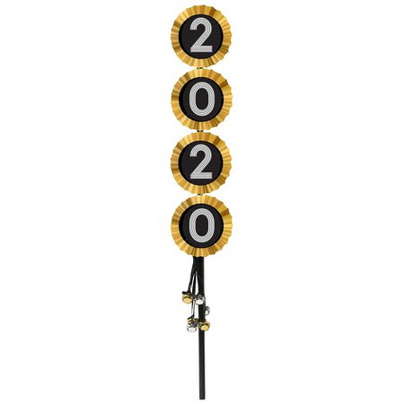 Metallic Black & Gold 2020 Jingle Bell Wand 3in x 20in | Party City Canada