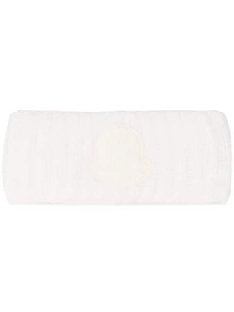 Shop white Moncler rib-knit head band with Express Delivery - Farfetch