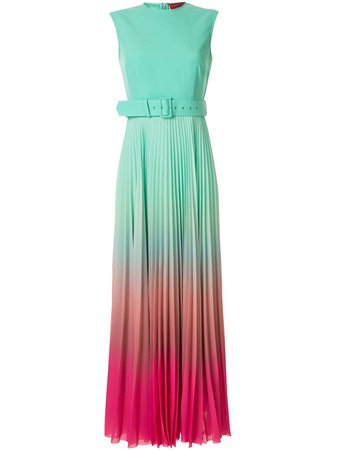 Solace London Dip Dye Maxi Dress OS25109 Green | Farfetch