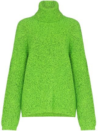 Shop Christopher John Rogers oversized roll neck jumper with Express Delivery - FARFETCH