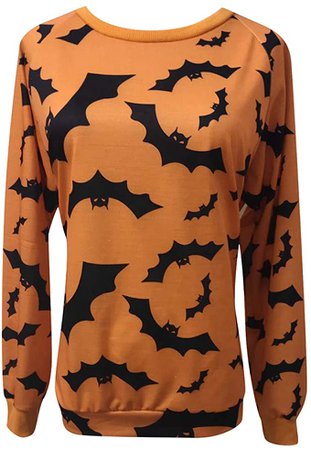 Amazon.com: Womens Pumpkin Cat Sweatshirt Casual Loose Fit Graphic Halloween Crewneck Sweater Long Sleeve Tops: Clothing