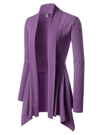 NEARKIN Womens Open Front Shawl Collar Draped Solid Cardigans at Amazon Women’s Clothing store: