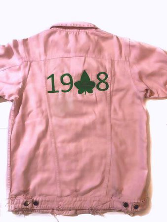 Pretty Girl 1908 Pink Distressed Denim Jacket PRE-ORDER – Styleverde