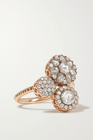 Selim Mouzannar Beirut 18-karat Rose Gold Diamond Ring | ModeSens