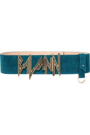 Embellished suede belt | BALMAIN | Sale up to 70% off | THE OUTNET