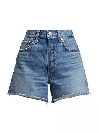 Shop Re/done 90S Low-Slung Denim Shorts | Saks Fifth Avenue