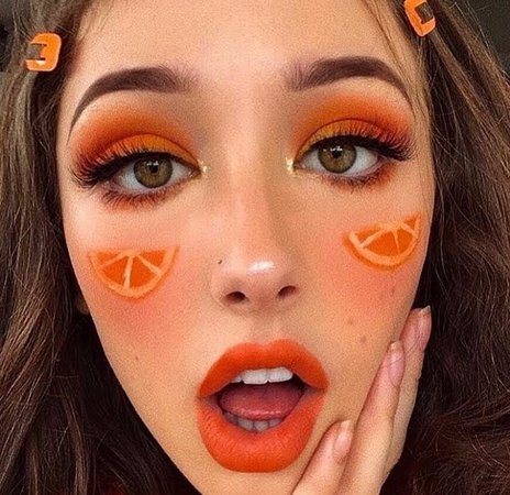 orange fruit eye makeup - Google Search