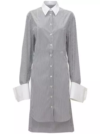 JW Anderson Striped Cotton Shirt Dress - Farfetch