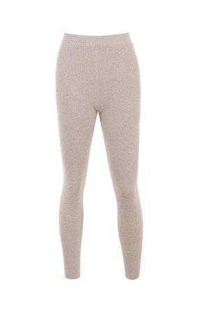 Clothing : Trousers : 'Sydney' Opal Ribbed Knit Leggings