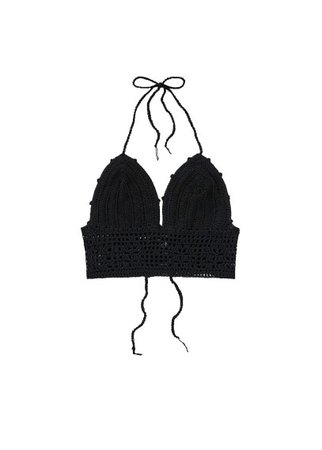 MANGO Crochet bikini top