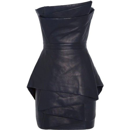 BALMAIN Leather mini dress