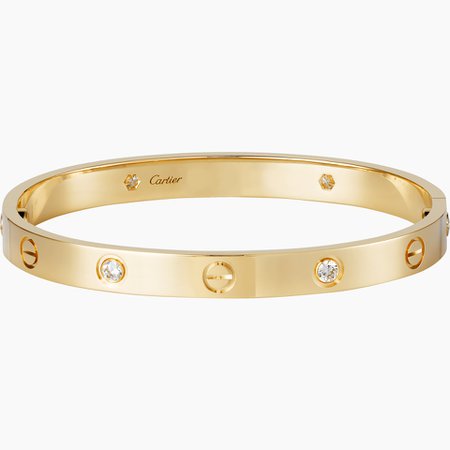 CRB6035917 - LOVE bracelet, 4 diamonds - Yellow gold, diamonds - Cartier