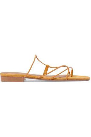 Emme Parsons - Chris Leather And Suede Sandals - Yellow