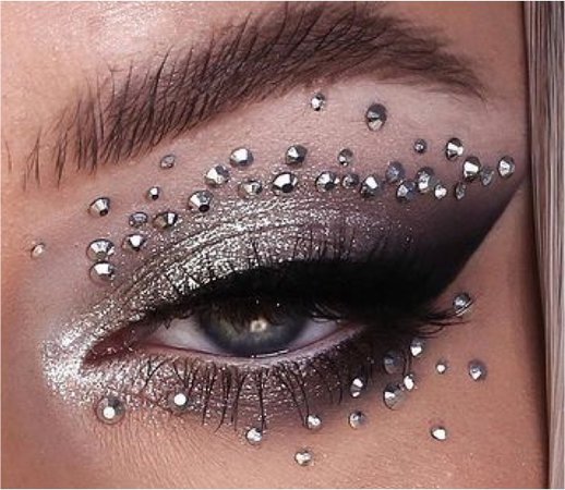 silver glitter eyeshadow