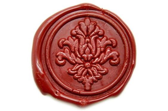 red gothic stamp