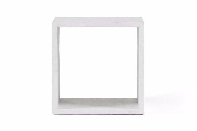 LOUNGELOVERS - Cube White Side Table