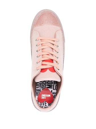 Love Moschino contrasting-sole canvas sneakers - FARFETCH