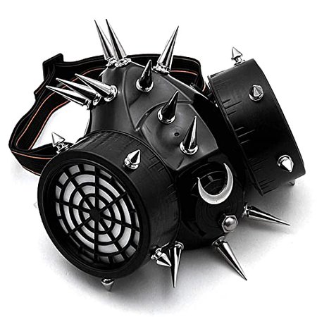 Spiked Black Gas Mask