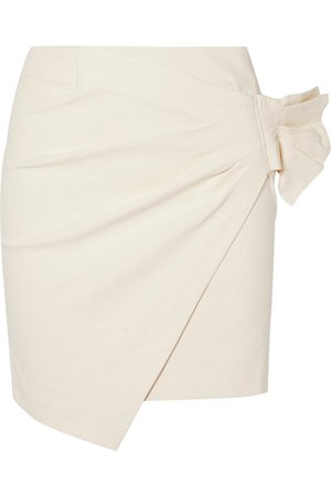 Isabel Marant | Lyuba ruffled wrap-effect cotton-blend mini skirt | NET-A-PORTER.COM