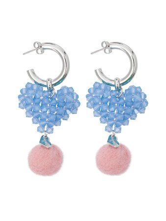 [SWINGSET] Seasonless Puffy Heart Beads Earrings (Baby Blue) – SellerWork