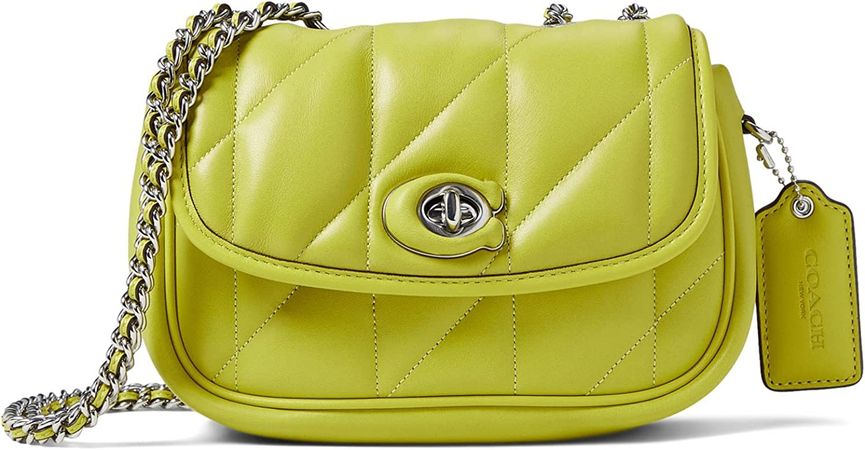 COACH Quilted Pillow Madison Shoulder Bag 18 Key Lime One Size: Handbags: Amazon.com