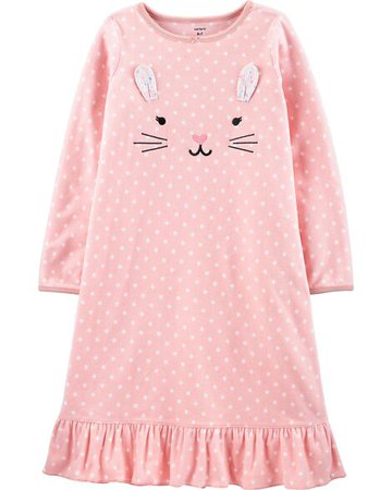 Bunny Fleece Nightgown | Carters.com