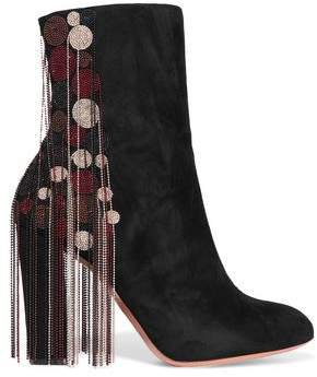 Liv Beaded Suede Ankle Boots