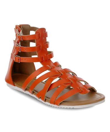 orange gladiator sandals - Google Search