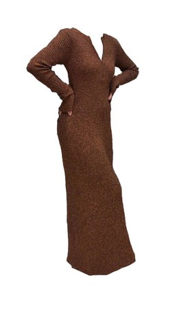 brown knitted dress