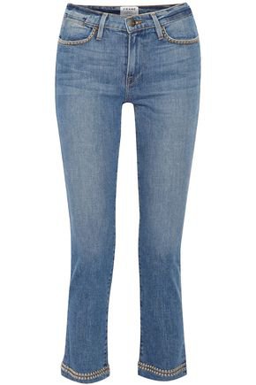 Studded low-rise slim-leg jeans | FRAME | Sale up to 70% off | THE OUTNET