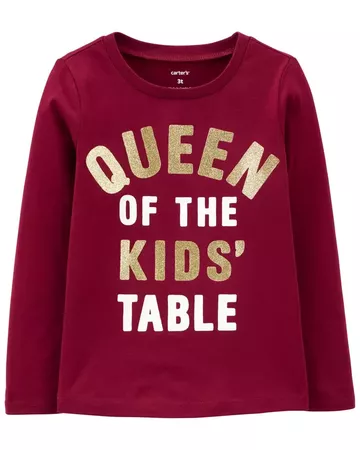 Queen Of The Kids' Table Jersey Tee | carters.com