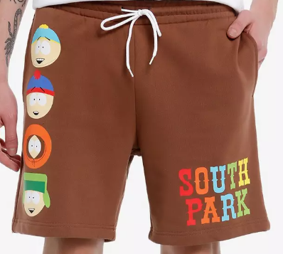 Hot Topic Brown Fleece South Park Shorts