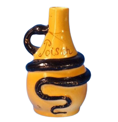 Vintage Snake Handle Poison Novelty Vase JAPAN (empty of course)