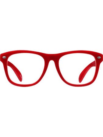 red glasses