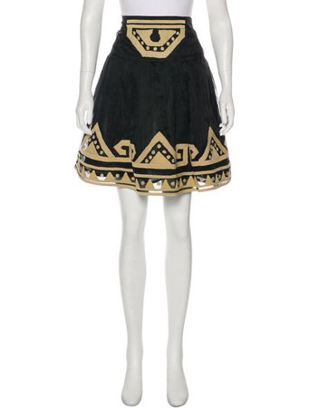 Diane von Furstenberg Embroidered Knee-Length Skirt - Clothing - WDI182439 | The RealReal
